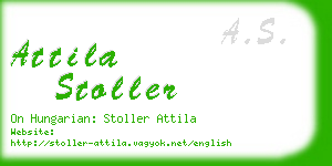 attila stoller business card